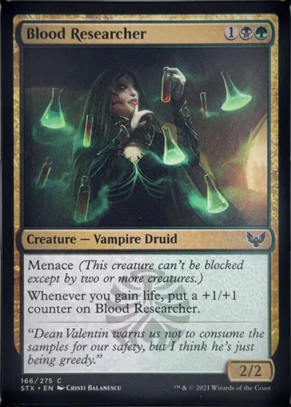 front of card