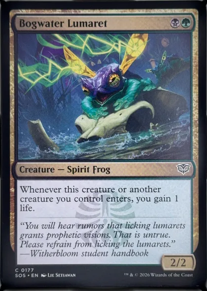front of card