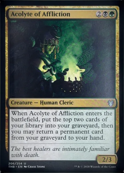 front of card