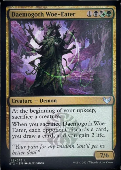 front of card