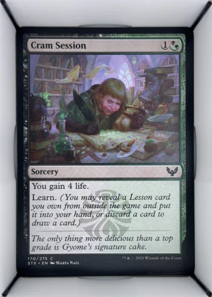 front of card