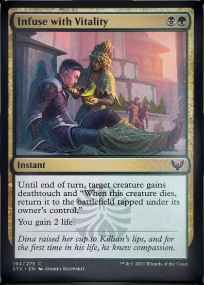front of card
