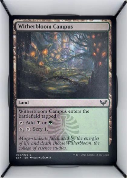 front of card