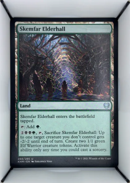 front of card