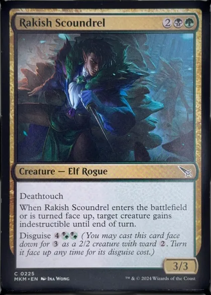 front of card