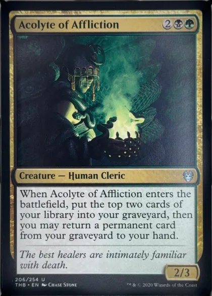 front of card