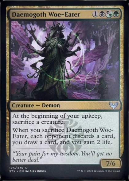 front of card