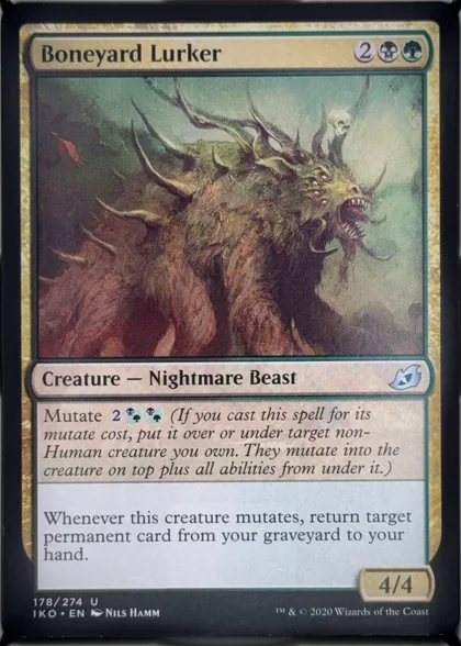 front of card