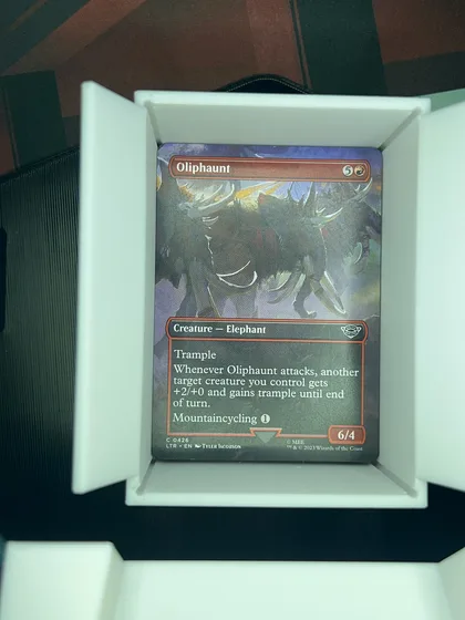 front of card