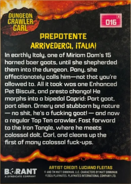 back of card