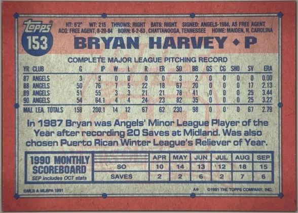 back of card