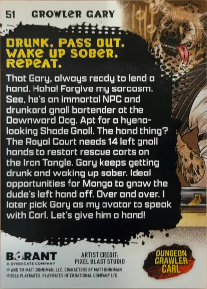back of card