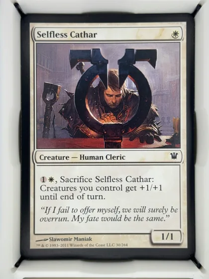 front of card