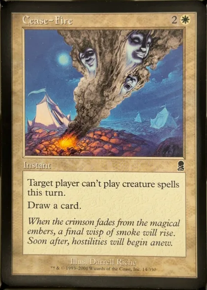 front of card