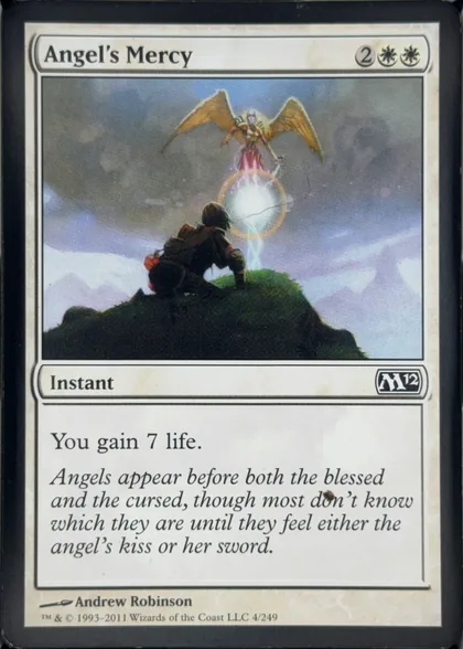 front of card
