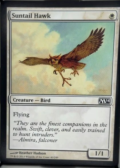 front of card