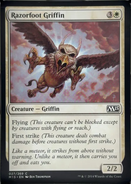 front of card