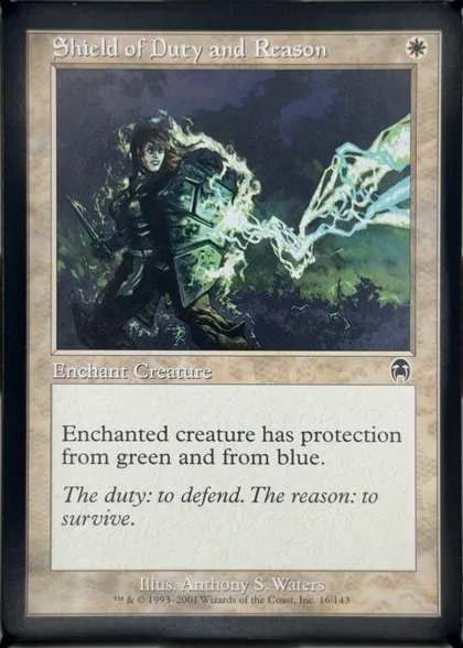 front of card