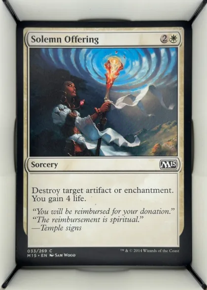 front of card