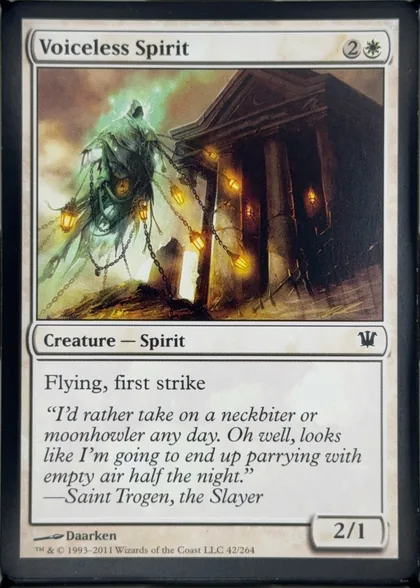 front of card
