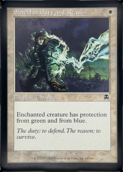 front of card