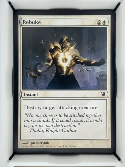 front of card