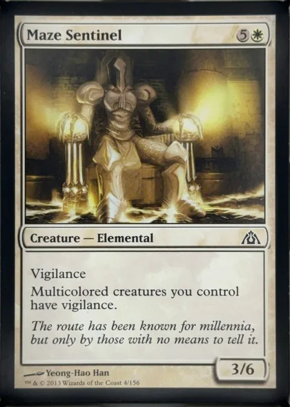 front of card