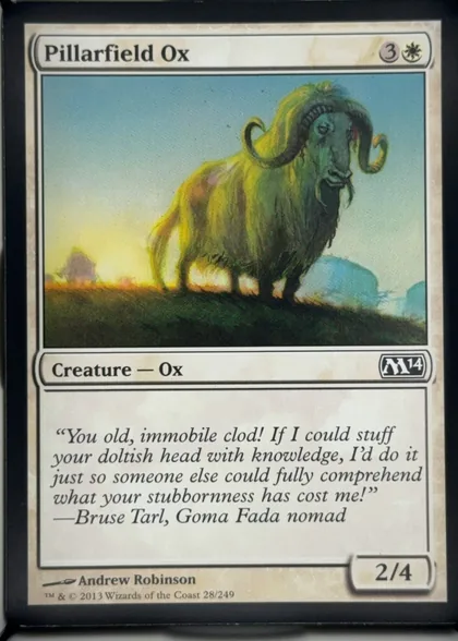 front of card