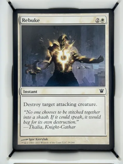 front of card