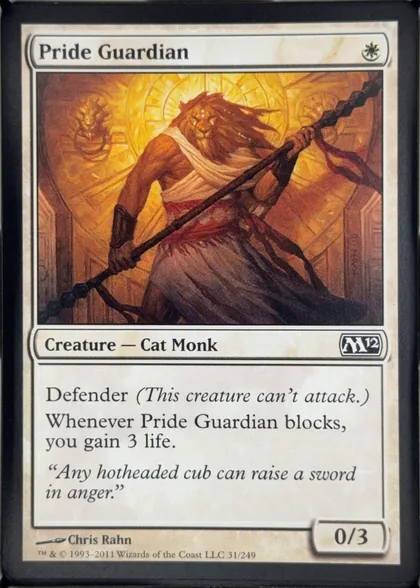 front of card