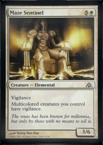 front of card