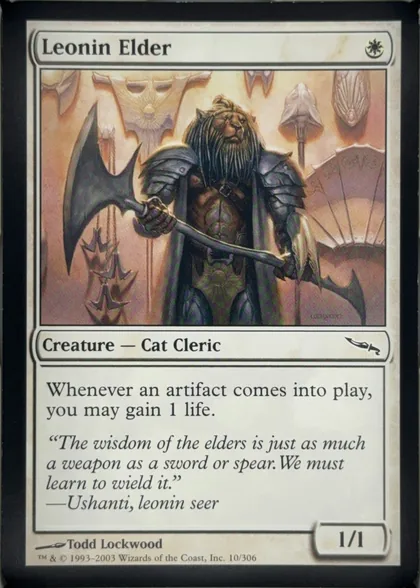 front of card