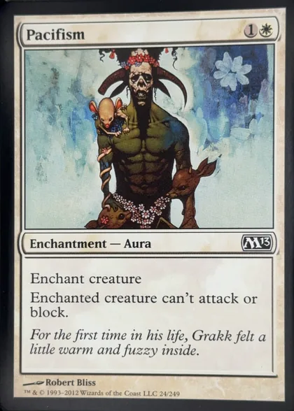front of card