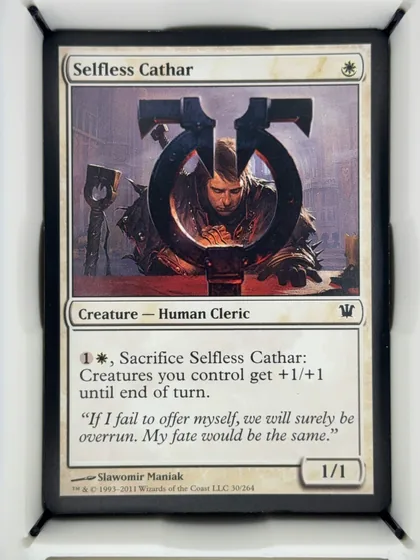 front of card