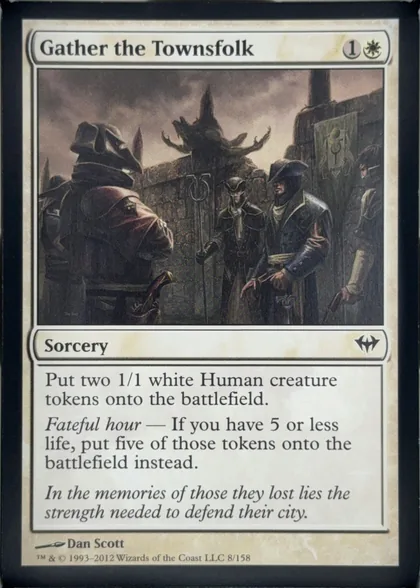 front of card