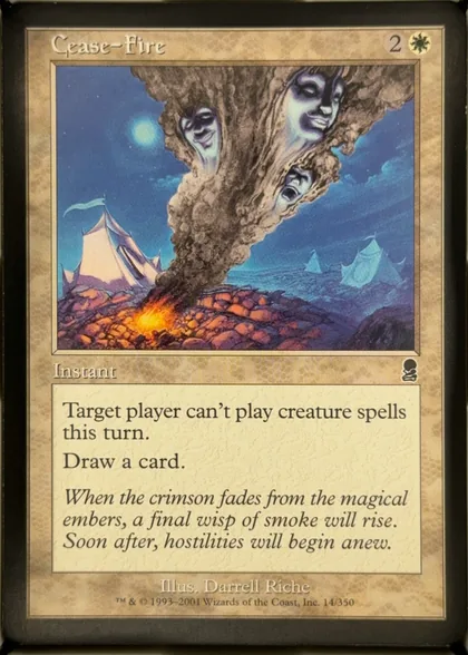 front of card