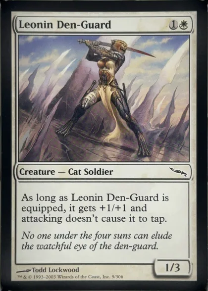 front of card