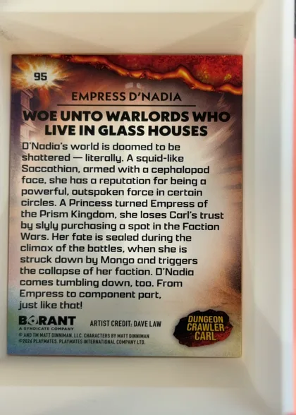 back of card