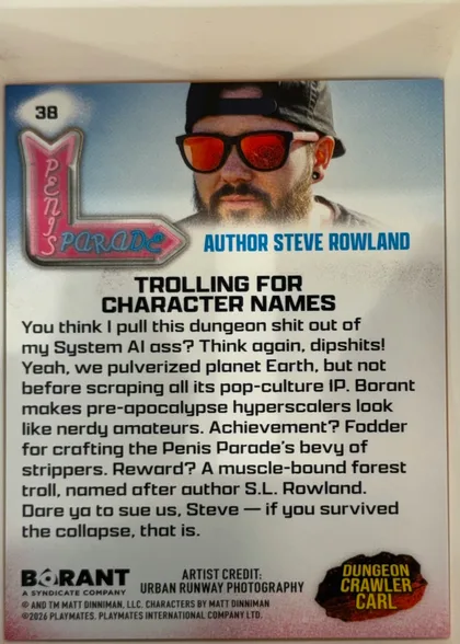 back of card