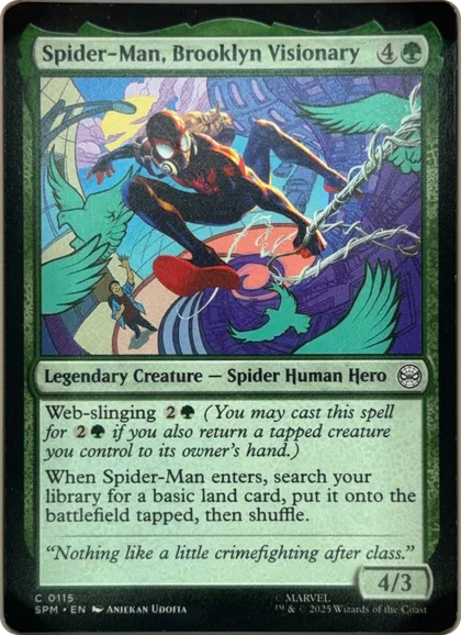 front of card