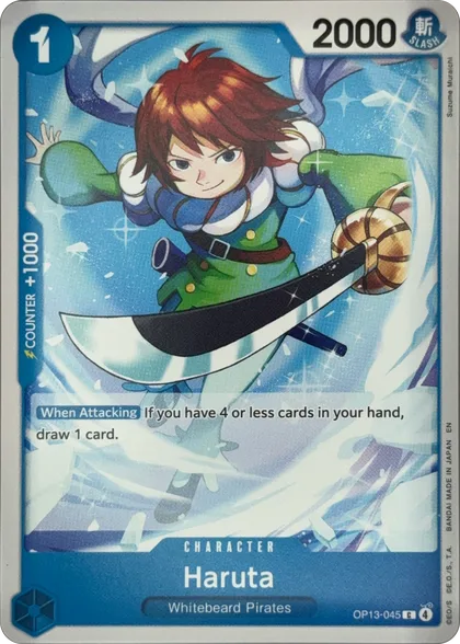front of card