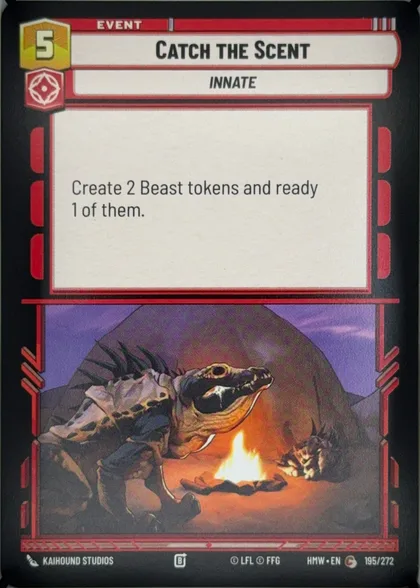 front of card