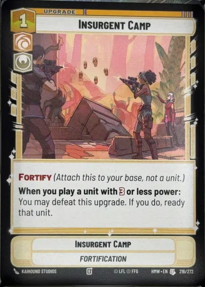 front of card