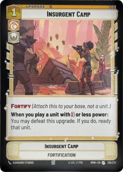 front of card