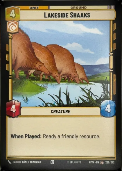 front of card