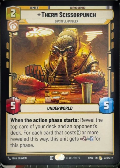 front of card