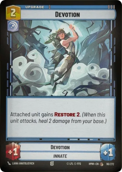 front of card