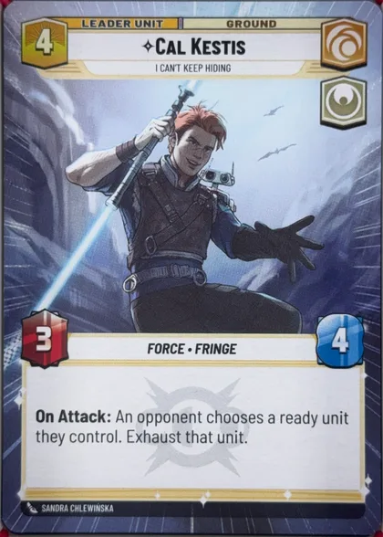 front of card