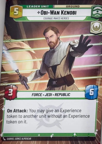 front of card