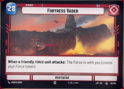 front of card